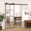 Sliding Door with Hardware Set  ESG Glass&Aluminium – 76×205 cm, 4×2 grids