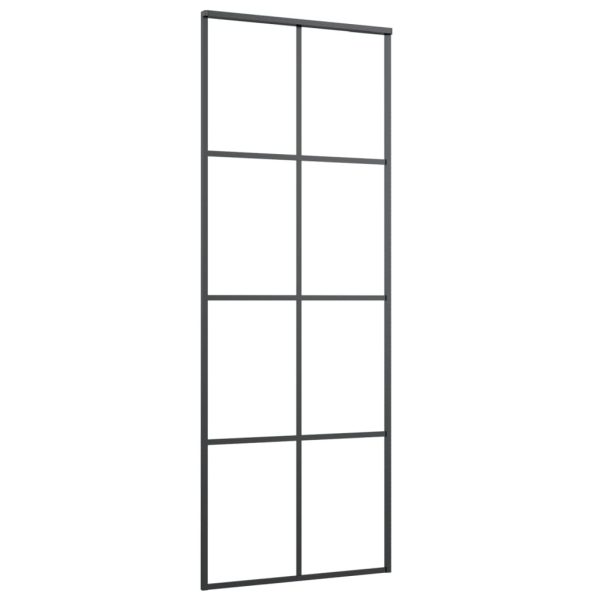 Sliding Door with Hardware Set  ESG Glass&Aluminium – 76×205 cm, 4×2 grids