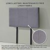 Linen Fabric Bed Headboard Bedhead – SINGLE, Grey