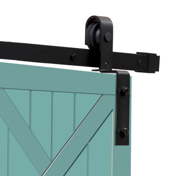 Sliding Barn Door Hardware Track Double Overlap Classic Kits – 2 M