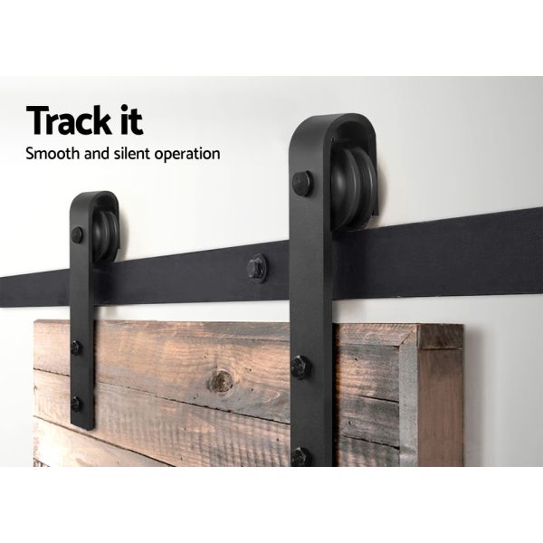 Sliding Barn Door Hardware Track Set Roller Kit Slide Office Bedroom – 2 M