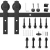 Heavy Duty Sliding Barn Single Door Hardware Kit Damper Track Rail Roller System – 2m