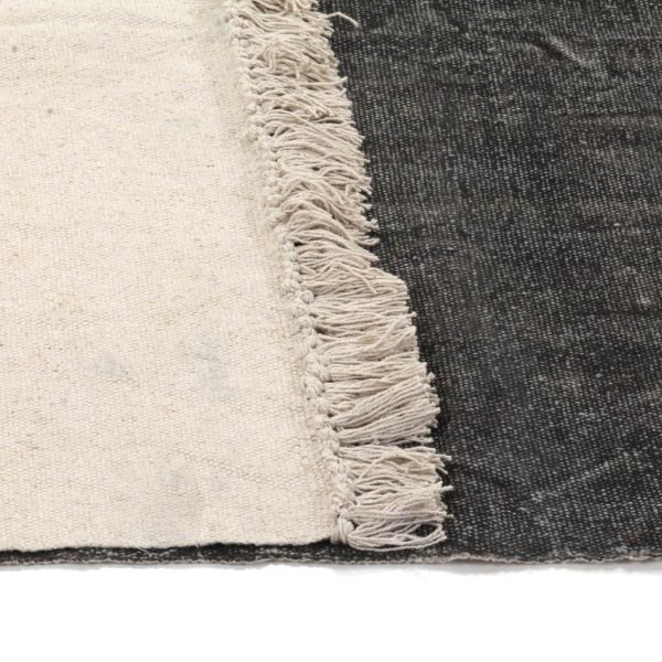 Kilim Rug Cotton – 160×230 cm, Anthracite