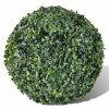 Boxwood Ball Artificial Leaf Topiary Ball 35 cm With Solar LED String 2 pcs