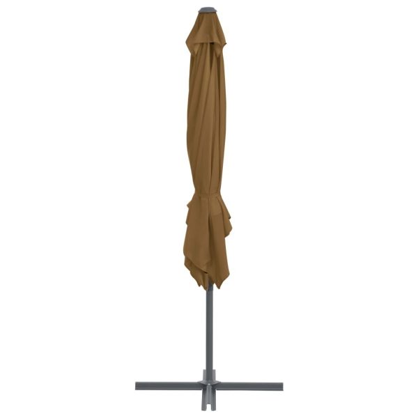 Outdoor Umbrella with Portable Base – Taupe