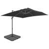Outdoor Umbrella with Portable Base – Anthracite