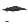 Outdoor Umbrella with Portable Base – Anthracite