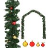 Christmas Garland Decorated with Baubles – 10 M