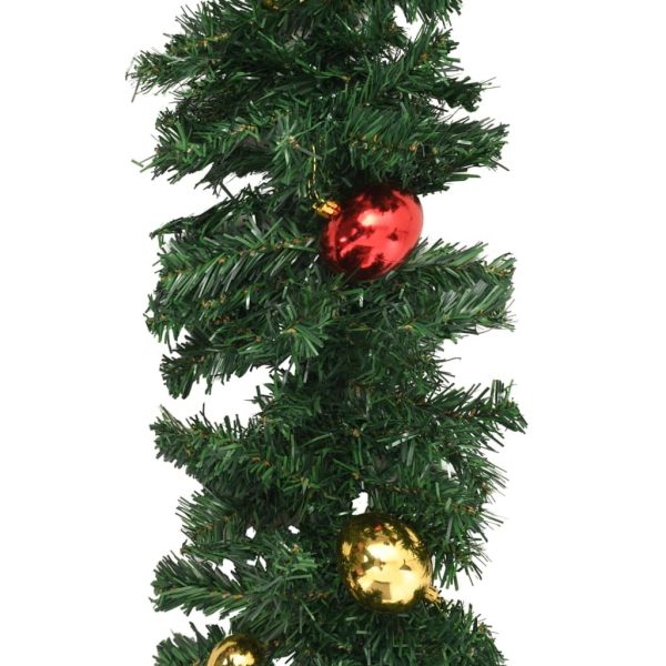 Christmas Garland Decorated with Baubles – 20 M