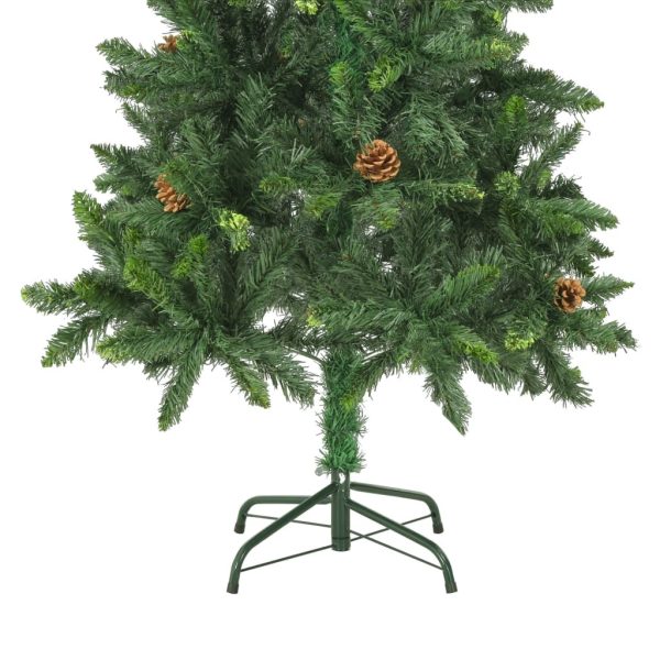 Artificial Christmas Tree with Pine Cones – 150×89 cm, Green