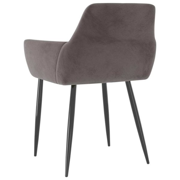 Dining Chairs Velvet – Light Grey, 6