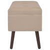 Bench with Storage Compartment 80 cm Velvet – Beige