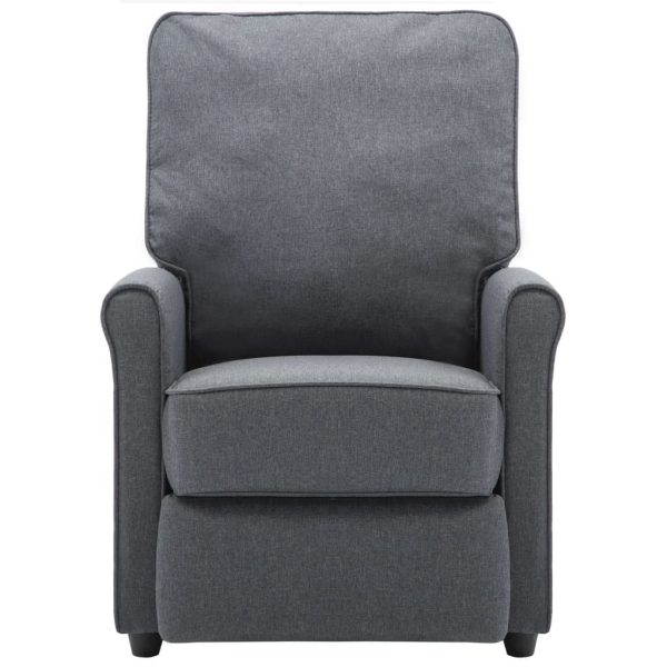 Electric TV Recliner Chair Dark Grey Fabric