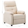 Electric Recliner Chair Fabric – Cream