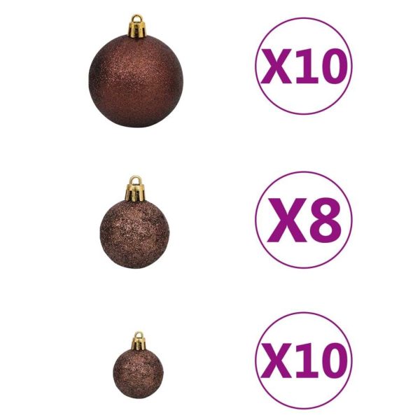 Nordmann Fir Artificial Christmas Tree LED&Ball Set Green – 210×150 cm, Gold