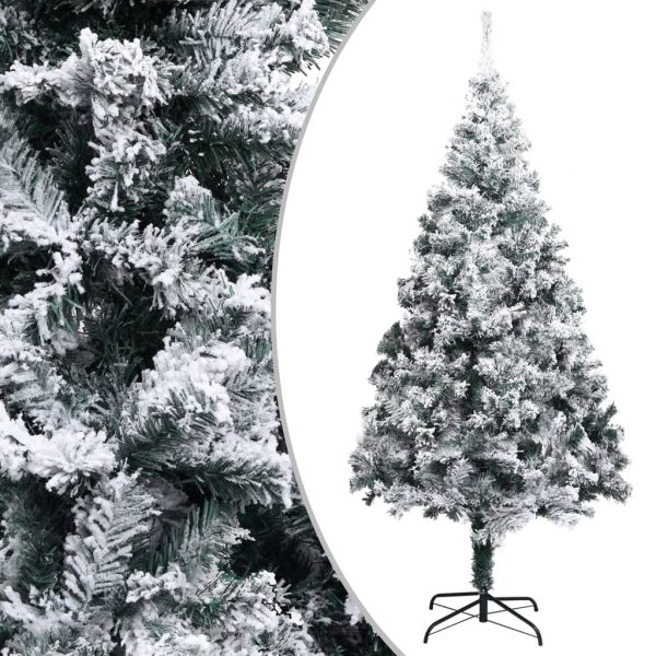 Artificial Christmas Tree LEDs&Ball Set&Flocked Snow Green – 400×190 cm, Gold