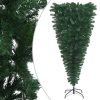 Upside-down Artificial Christmas Tree with LEDs Green – 150×80 cm