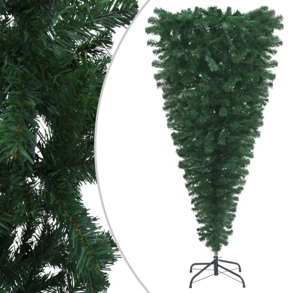 Upside-down Artificial Christmas Tree with LEDs Green