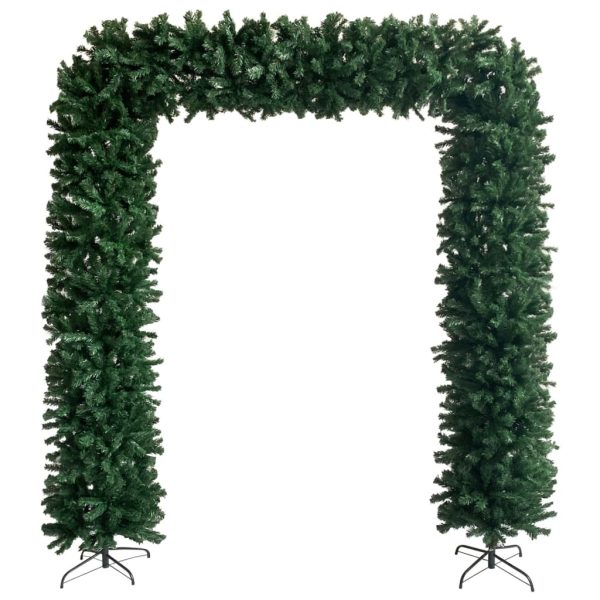 Christmas Tree Arch with LEDs&Ball Set Green 240 cm – Gold