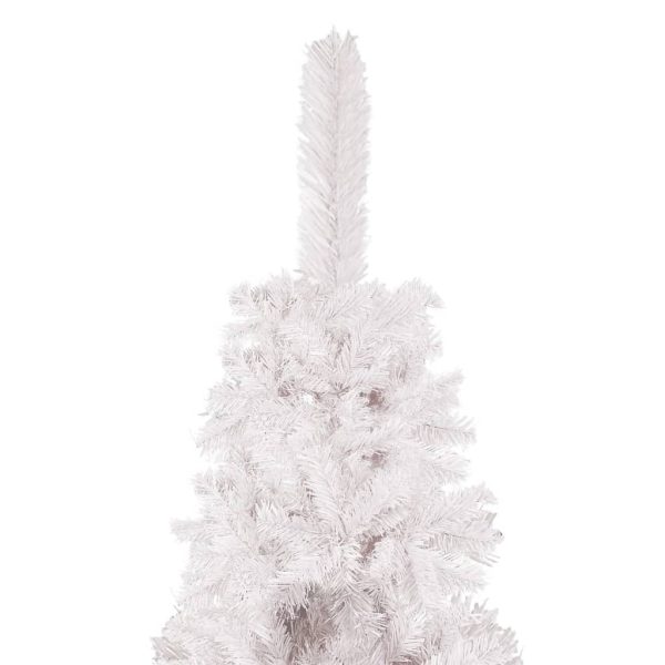 Slim Christmas Tree with LEDs&Ball Set – 120×38 cm, White and Grey