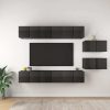 Chelmsford TV Cabinet Set Engineered Wood – High Gloss Grey, 60x30x30 cm