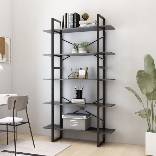 5-Tier Book Cabinet Engineered Wood