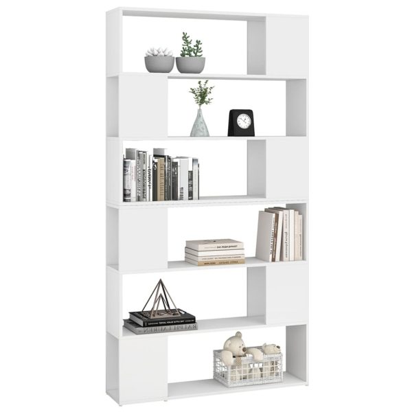 Bago Book Cabinet Room Divider 100x24x188 cm – White