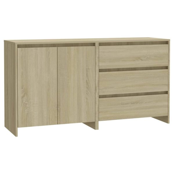 2 Piece Sideboard Engineered Wood – Sonoma oak
