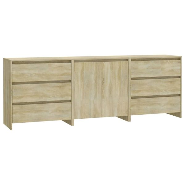3 Piece Sideboard Engineered Wood
