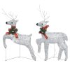 Reindeer & Sleigh Christmas Decoration 100 LEDs Outdoor – Silver