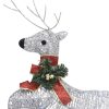 Reindeer & Sleigh Christmas Decoration 100 LEDs Outdoor – Silver