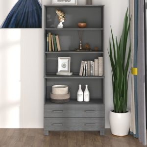 Highboard Solid Wood Pine – Dark Grey