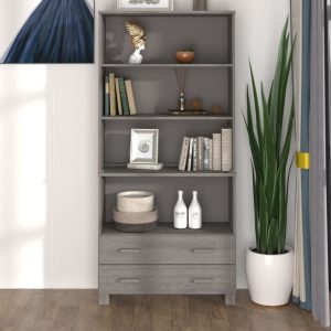 Highboard Solid Wood Pine – Light Grey