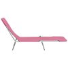 Folding Sun Loungers 2 pcs Steel and Fabric – Pink