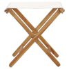 Folding Chairs 2 pcs Solid Teak Wood and Fabric – Cream White