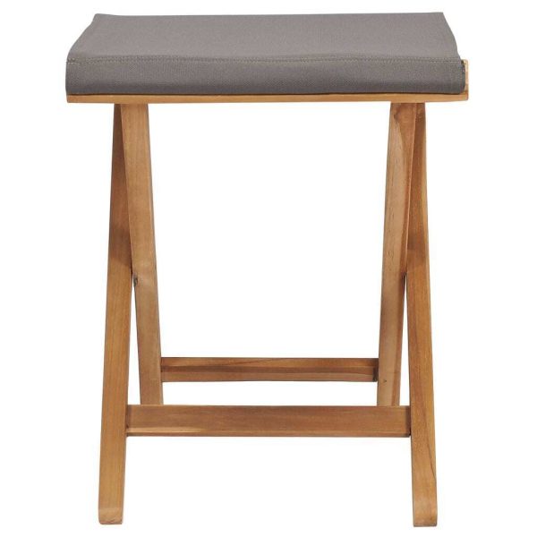Folding Chairs 2 pcs Solid Teak Wood and Fabric – Dark Grey
