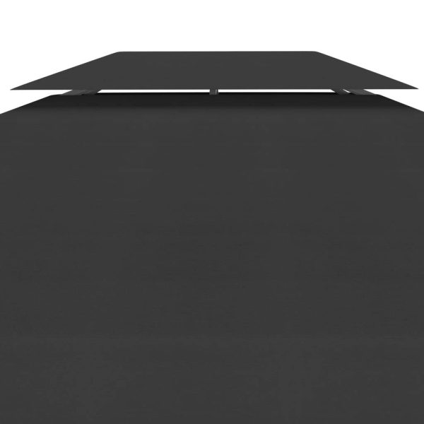 Waterproof Gazebo Cover Canopy 310 g / m – 4×3 m, Black