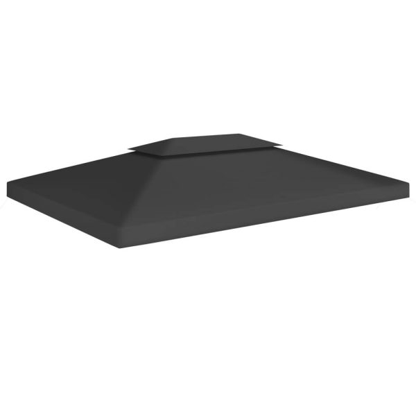 Waterproof Gazebo Cover Canopy 310 g / m – 4×3 m, Black