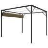 Garden Gazebo with Retractable Roof Canopy – Taupe