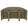 Gazebo with Curtains 520x349x255 cm – Taupe