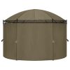 Gazebo with Curtains 520x349x255 cm – Taupe
