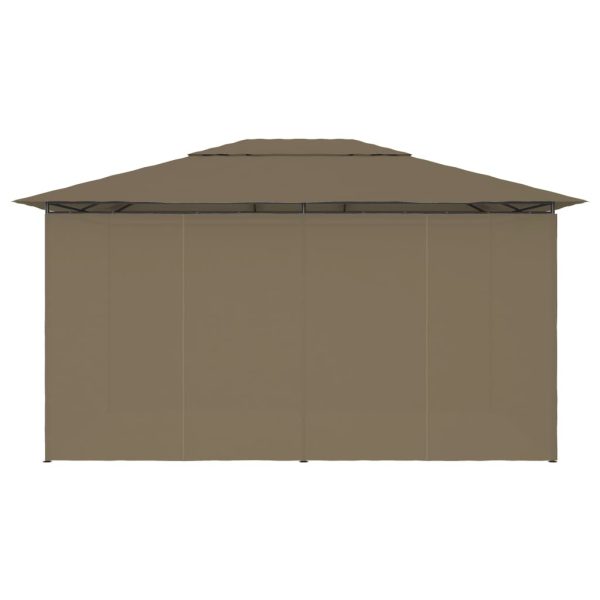 Garden Marquee with Curtains 4×3 m – Taupe