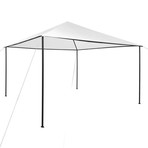 Gazebo Pavilion Tent Canopy Steel – 4×4 m, White