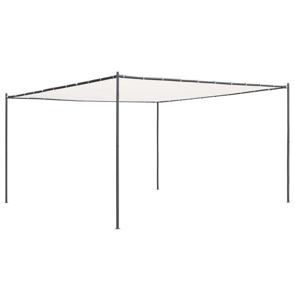 Gazebo with Roof – 4x4x2.2/2.7 m, White