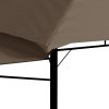 Gazebo with Double Extended Roofs 3x3x2.75 m 180 g/m – Taupe