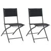 Folding Outdoor Chairs Steel and Textilene