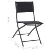 Folding Outdoor Chairs Steel and Textilene