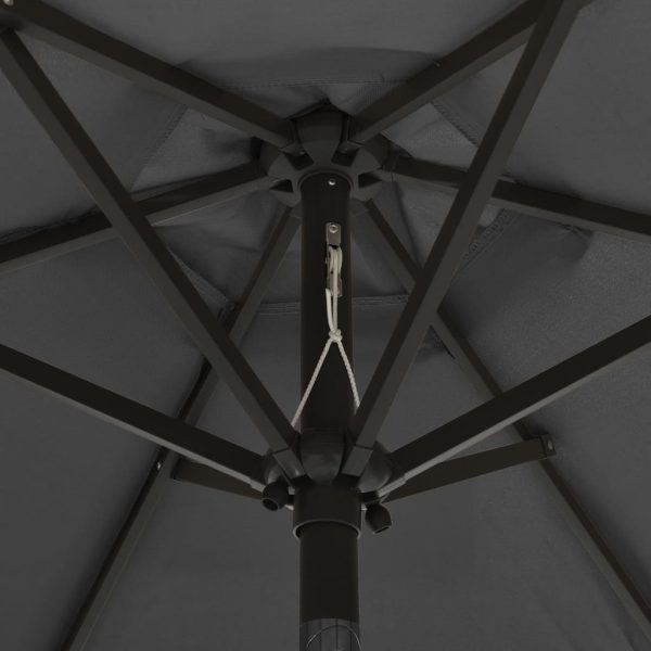 Parasol with LED Lights 200×211 cm Aluminium – Anthracite