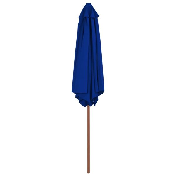 Parasol 270×270 cm Wooden Pole – Blue