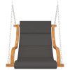 Swing Chair with Cushion Bent Wood with Teak Finish – Anthracite